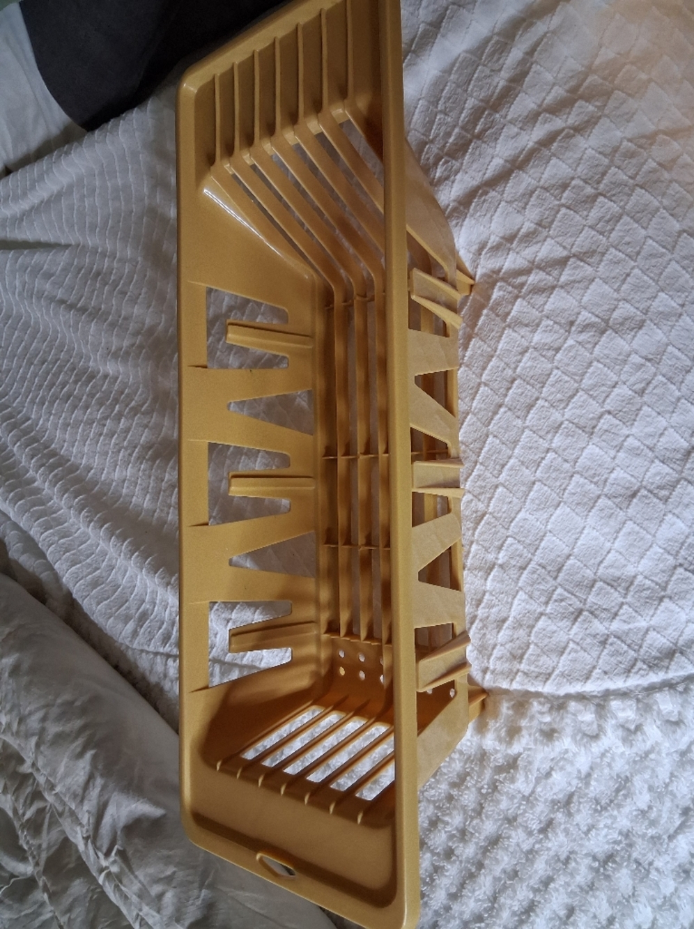 1970s, 80s Harvest Gold Rubbermaid Plastic Mini Dish Drying Rack 5820